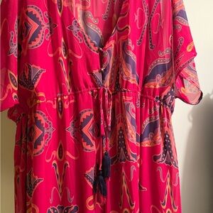 Xhilaration Pink and Purple Maxi Dress